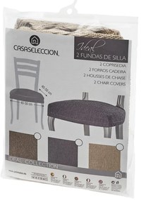 Hnedý napínací poťah na stoličku Ideal – Casa Selección