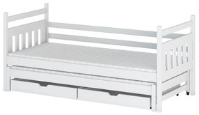Detská posteľ 90 x 190 cm DANNY (s roštom a úl. priestorom) (biela). Vlastná spoľahlivá doprava až k Vám domov. 1013065