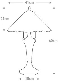 Elstead QZ-CAMBRIDGE-TL - Stolná lampa Tiffany BELLE 2xE27/75W/230V