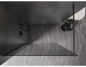 Mexen, Mexen Kioto-X sprchová stena 130 x 200 cm, grafit 10 mm, pištoľovo šedá kartáčovaná - 800-130-101-66-40-X