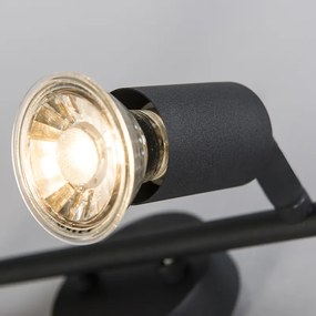 Priemyselný reflektor čierny naklápateľný 2-žiarovkový - Jeany