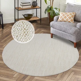 Dekorstudio Vintage okrúhly koberec CLASICO 0052 - krémový Priemer koberca: 120cm
