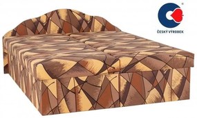 Manželská posteľ Jitka, hnedá (matrac štandard vzor č. 37)