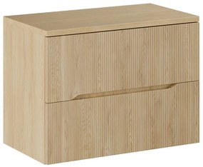 Závesná skrinka pod umývadlo Nordic s doskou 80 cm dub cremona