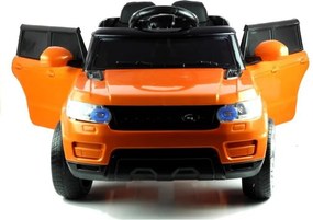 LEAN CARS Elektrické autíčko HL1638 pre deti LED MP3 ovládač oranžové