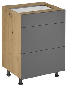 Skrinka do kuchyne Langen d60s3 push grey