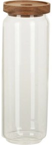 Sklenená nádoba s akátovým viečkom 1300 ml, 1,7 l