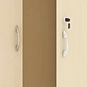 Kancelárska skriňa MIRELLI, 800 x 400 x 1800 mm, breza