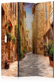 Paraván - Colourful Street in Tuscany [Room Dividers] Veľkosť: 135x172, Verzia: Obojstranný