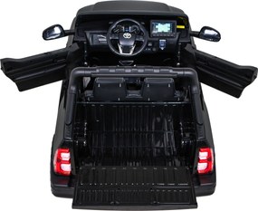 Ramiz Toyota Hilux na batérie pre deti Čierny pickup + pohon 4x4 + diaľkové ovládanie