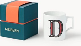 Westwing x MEISSEN, Ručne vyrobený hrnček's ozdobným motívom Initials