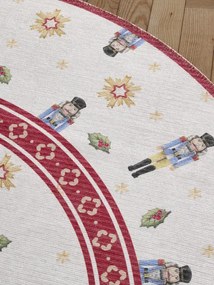 Koberec Toy's Delight Villeroy & Boch Nutcracker krémový / červený kruh