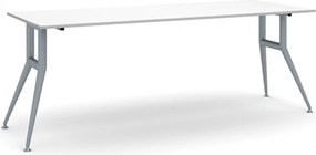 Rokovací kancelársky stôl WIDE, 200x80 cm, biela