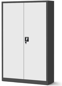 Skriňa Jan 2 kovová antracit/biela