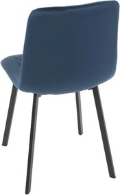 Jedálenská stolička zamatová, modrá DCL-973 BLUE4