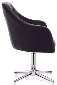 LuxuryForm DESIGN Kreslo ANDORA na striebornom kríži - čierne