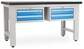 Dielenský stôl Solid MDF-22, 150 cm, 2 závesné boxy, čierna