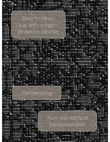 Čierno-biely vnútorný a vonkajší behúň 80x250 cm Duet Kona – NORTHRUGS