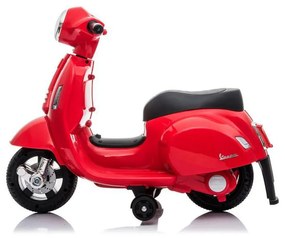 Detská elektrická motorka Baby Mix Vespa červená