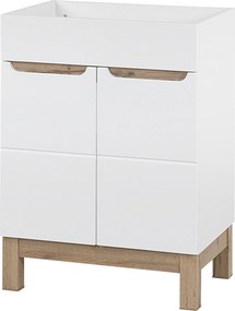 Comad Kúpeľňová skrinka pod umývadlo Bali White 60 biela/dub wotan