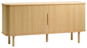Nízka komoda v dekore duba s posuvnými dverami v prírodnej farbe 76x160 cm Cavo – Unique Furniture