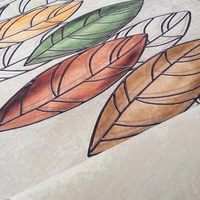 Protišmykový koberec s motívom listov