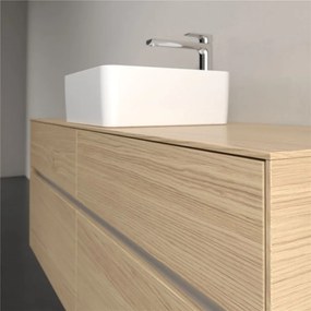 VILLEROY &amp; BOCH Collaro závesná skrinka pod umývadlo na dosku (umývadlo v strede), 4 zásuvky, 1400 x 500 x 548 mm, Nordic Oak, C04500VJ