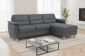 XXXLutz ROHOVÁ SEDAČKA, koža, čierna Sit & More - Sedačky - 00014403327D