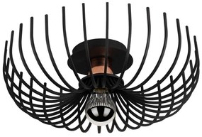 Čierne stropné svietidlo s kovovým tienidlom ø 36 cm Aspendos – Opviq lights
