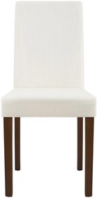 Sada 2 ks jedálenských stoličiek Ina látka cord, antik tmavá - krémová