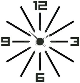 Nástěnné samolepící hodiny Big 115 cm černé