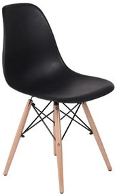TRENDIE Jedálenská stolička BASIC čierna - škandinávsky štýl