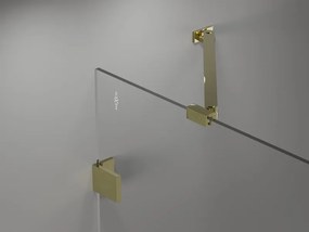 Mexen Lunar Duo, výklopný sprchový kút 85 x 70 cm, 8mm číre sklo, zlatý profil, 834-085L-070P-50-00