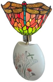 Tiffany lampa gravírované kvety Ø25*39 kolekcia MULTICOLOUR