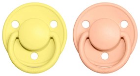 BIBS De Lux cumlíky, silikón 2ks - one size - Peach sunset Sunshine