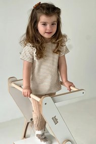 Učiaca montessori detská veža skladacia biela