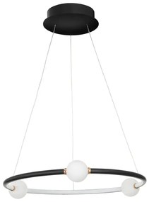 LED luster Celia 64 čierne s diaľkovým ovládaním