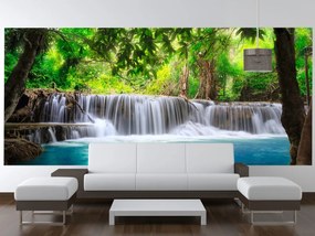 Gario Fototapeta Číry vodopád v džungli Veľkosť: 402 x 240 cm, Materiál: Vliesová