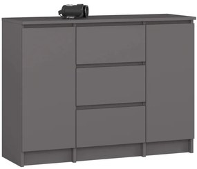 Komoda K100 2D 3SZ sivá
