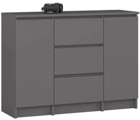 Komoda K100 2D 3SZ sivá