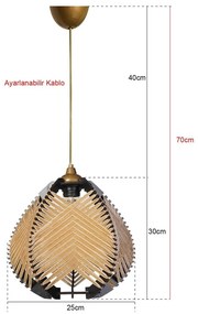 Čierno-béžové závesné svietidlo s textilným tienidlom ø 25 cm – Opviq lights