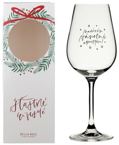 Bella Rose Pohár na víno Nasávám vánoční atmosféru + vianočná krabička – CZ