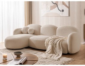 Svetlohnedá rohová pohovka z textílie buklé (ľavý roh/s leňoškou) Orbit – Ropez