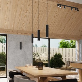 Nástenné svietidlo Karbon, 1x čierne kovové tienidlo, (30 cm)