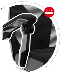 Herná stolička Combat - 3.0 sivá
