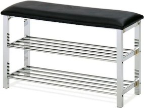 Sconto Lavica na topánky so sedákom OPEL1 chróm/čierna