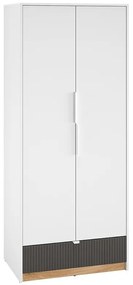 Skriňa Torino 02 biela/dub castello/grafit