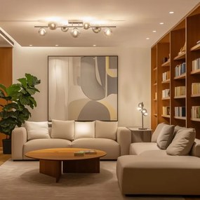 Brilagi - LED prisadený luster MILLA 7xG9/3W/230V čierny chróm/dymové sklo