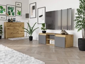 Moderný bezúchytkový TV stolík MODERN 120 cm - rôzne farebné prevedenia biela