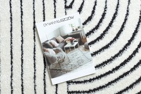 Koberec MODE 8587 Geometrický, krémovo - čierny